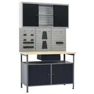 Stoły warsztatowe - Stolik roboczy VIDAXL, czarny, 120x60x85 cm - miniaturka - grafika 1