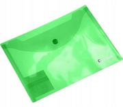 Szkolne artykuły papiernicze - Titanum Teczka kopertowa A5 zielona transparentna - miniaturka - grafika 1