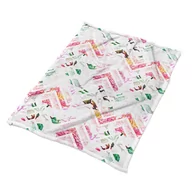 Koce - Kolorowy kocyk pled na fotel Kwiatowy Szewron wzór, Fabricsy - miniaturka - grafika 1