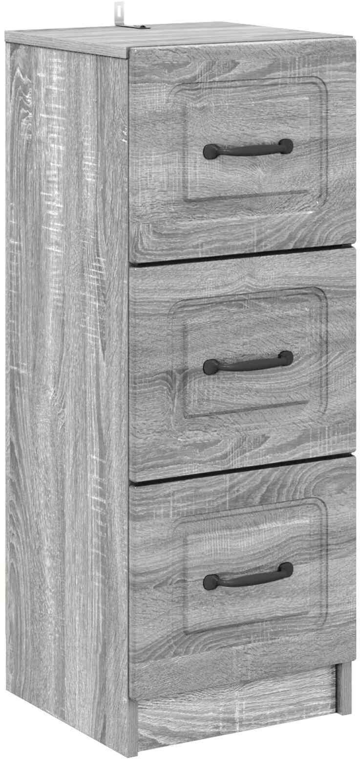 vidaXL vidaXL Szafka z Szufladami Szary Sonoma 33 x 34,5 x 87 cm