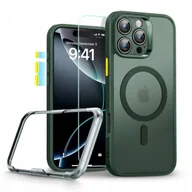 Etui i futerały do telefonów - Zestaw etui + szkło, ESR Classic Pro Set HaloLock do iPhone 16 Pro Max do MagSafe, półprzezroczysto-zielone - miniaturka - grafika 1