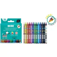 Kredki, ołówki, pastele i pisaki - Interdruk Kredki grafionowe 12 kolorów +1 Bebe Kids - miniaturka - grafika 1