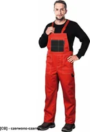 Odzież robocza - R.E.I.S. MMS - ogrodniczki ochronne - czerwono-czarny 56 - miniaturka - grafika 1