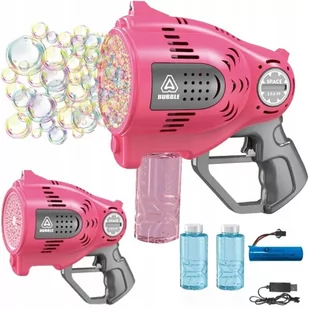 Maszyna do baniek Bazooka PISTOLET AKUMULATOR BAŃKI - AUTOMAT + 2 X PŁYN - Bańki mydlane - miniaturka - grafika 1