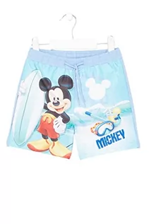 Kąpielówki dla chłopców - Disney Chłopięce szorty kąpielowe Mickey, Niebieski, 7 lat - grafika 1