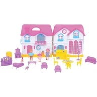 Domki dla lalek - One Two Fun Rozkładany Domek Willa 48cm + Akcesoria - miniaturka - grafika 1