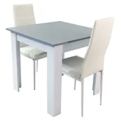 Stoły z krzesłami - Zestaw Stół Modern 80 Gw I 2 Białe Krzesła Nicea - miniaturka - grafika 1