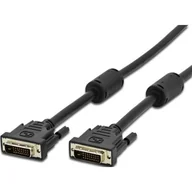 Kable komputerowe i do monitorów - Assmann Kabel połączeniowy DVI-D DualLink Typ DVI-D (24+1)/DVI-D (24+1) M/M czarny 1m AK-320108-010-S - miniaturka - grafika 1