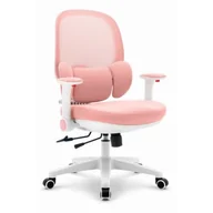 Fotele gamingowe - Fotel HELL'S CHAIR HC-999 Różowo-Biały - miniaturka - grafika 1