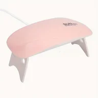 Lampy UV do paznokci - TEMU Przenośna Mini Lampa do Manicure z 6 Żarówkami LED - Różowo-Biała, Zasilana przez USB, Składany Design, Idealna do Polerowania i Suszenia Geli - - miniaturka - grafika 1