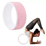 Koło do jogi roller biało-różowe YG0019