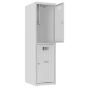 Meble do szkół i przedszkoli - Szafa skrytkowa dla młodszych dzieci MSUS 412 S na korytarz szkolny - miniaturka - grafika 1