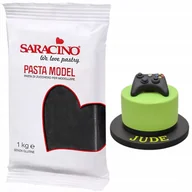 Dodatki do ciast w proszku - MASA CUKROWA LUKIER PLASTYCZNY do modelowania FIGUREK SARACINO CZARNY 1KG - miniaturka - grafika 1