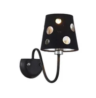 Lampy ścienne - LUNO Kinkiet Batley LUNO styl klasyczny tkanina czarny 50401108 - miniaturka - grafika 1