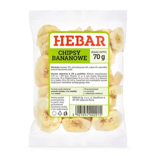 Chipsy bananowe 70g - Chipsy - miniaturka - grafika 1