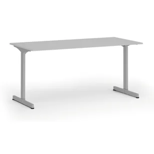 Biurko PRIMO BETA, 1600 x 800 mm, podstawa szara, szary - Biurka - miniaturka - grafika 1