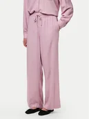 Spodnie damskie - Pieces Spodnie materiałowe Pia 17149314 Różowy Wide Leg - miniaturka - grafika 1