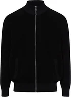 Kurtki męskie - BRAX Męska kurtka w stylu Jake Cotton Structure, nowoczesna bluza z dzianiny Blue Planet, czarna, M - miniaturka - grafika 1