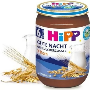 HiPP, Bio, gotowa kaszka mleczna na noc 7 ziaren, 190 g - Kaszki dla dzieci - miniaturka - grafika 1