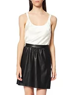Spódnice - Vila Damska spódnica Vipen Coated Rw Skater Skirt-Noos, czarny, XS - miniaturka - grafika 1