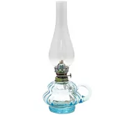 Lampy ogrodowe - Lampa naftowa Anna 33 cm niebieski - miniaturka - grafika 1