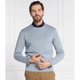 Hackett London Sweter | Regular Fit | z dodatkiem jedwabiu - Swetry męskie - miniaturka - grafika 1