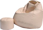 Pufy i podnóżki - Pufa sako XXXL worek + gratis beżowa - miniaturka - grafika 1