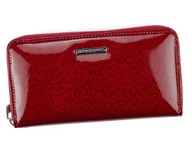 Portfele - Portfel damski skórzany PELLUCCI PT-119 Czerwony - czerwony - miniaturka - grafika 1