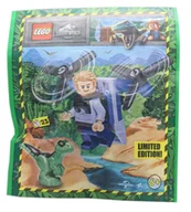 Klocki - LEGO Jurassic World Zestaw - Owen with Jet Pack and Raptor 122328 polybag klocki - miniaturka - grafika 1