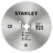 Materiały ścierne - Stanley PIŁA TARCZOWA DO DREWNA CV 184x16 mm 100 STA10205-XJ - miniaturka - grafika 1