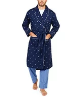 Płaszcze męskie - Nautica Męski szlafrok z długim rękawem lekki bawełniany tkany szlafrok, płaszcz dwurzędowy, L/XL - miniaturka - grafika 1