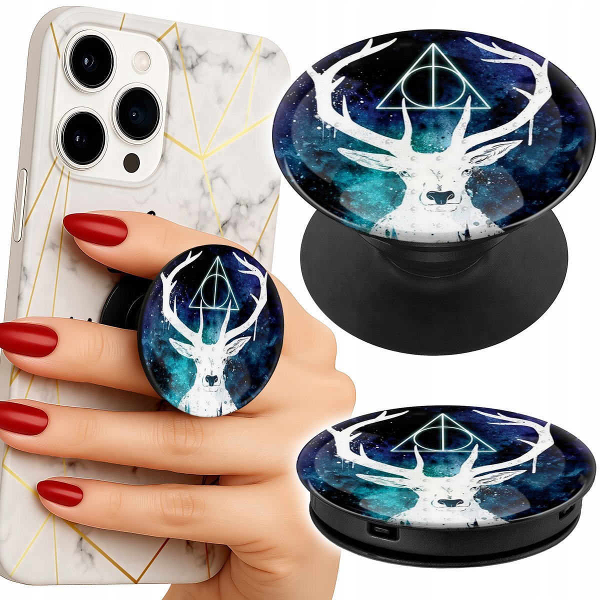 Uchwyt do telefonu Popsocket na palce/stojak DLA FANA MAGII RÓŻDŻKA ZAMEK