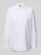 Bluzki damskie - Bluzka koszulowa o kroju regular fit z czystej bawełny - miniaturka - grafika 1
