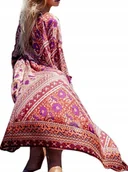 Bluzki damskie - PAREO MAXI NARZUTKA Z AZTECKIM MOTYWEM - miniaturka - grafika 1