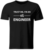 Koszulki męskie - Koszulka Trust me, I'm an Engineer. Prezent dla Inżyniera, czarna, roz. XXL - miniaturka - grafika 1
