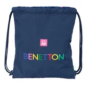 Plecaki - BENETTON DAMERO - duży plecak z płaskim workiem, idealny dla dzieci w różnym wieku, wygodny i wszechstronny, jakość i wytrzymałość, 35 x 40 cm, Granatowy, M, Casual - miniaturka - grafika 1