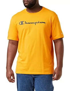 Koszulki męskie - Champion T-shirt męski American Classics, żółty musztardowy, XS - grafika 1