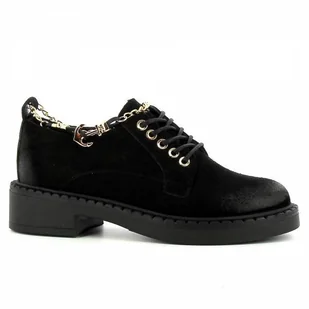 Czarne półbuty damskie CARINII - Carinii - Mokasyny damskie - miniaturka - grafika 1