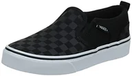 Sneakersy damskie - Vans Dziecięce Asher, Sneakersy, Checker Black, 30 EU - miniaturka - grafika 1