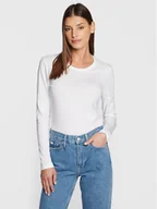 Bluzki damskie - Calvin Klein Bluzka Smooth K20K205337 Biały Regular Fit - miniaturka - grafika 1