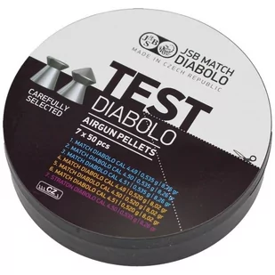 JSB - Śrut do wiatrówki Match Diabolo Test Middle Weight - .177 - 350 szt. (7x50 szt.) - 002002-350 - Amunicja do wiatrówek - miniaturka - grafika 1