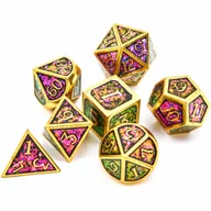 Akcesoria do gier planszowych - Kostki Rpg Polana Kwiatów Zestaw 7 Metalowych Kości - miniaturka - grafika 1