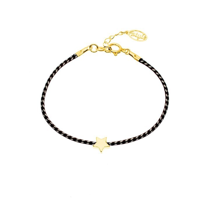 Bransoletka z gwiazdką srebrna pozłacana