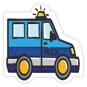 Kartki okolicznościowe i zaproszenia - Karnet Twarda Oprawa Policja - miniaturka - grafika 1