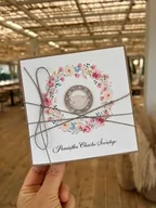 Kartki okolicznościowe i zaproszenia - Wyjątkowa kartka na chrzest święty z pięknymi życzeniami - pamiątka chrztu - miniaturka - grafika 1