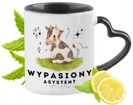 Kubki - Kubek Czarny z Uszkiem w Kształcie Serca Dla Asystenta na Prezent + Opakowanie na prezent (wzór 03) - miniaturka - grafika 1