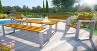 Meble ogrodowe - Komplet klasycznych mebli do ogrodu 150cm 24 kolory F3-K15 - miniaturka - grafika 1