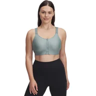 Bielizna sportowa damska - Biustonosz treningowy Under Armour UA Infinity High Zip 2.0 Bra - zielony - miniaturka - grafika 1