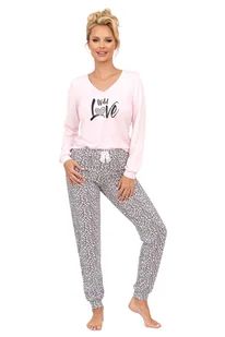 Piżama Pantera Long Pink - Piżamy damskie - miniaturka - grafika 1