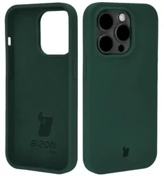 Bizon Etui silikonowe Soft Case do iPhone 14 Pro, ciemnozielone - Etui i futerały do telefonów - miniaturka - grafika 1